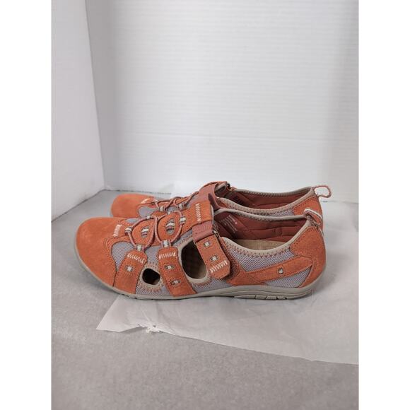 G.H. Bass & Co. Branson Women’s Sport Sandals 10M Orange Suede Mesh Closed... - Picture 5 of 10